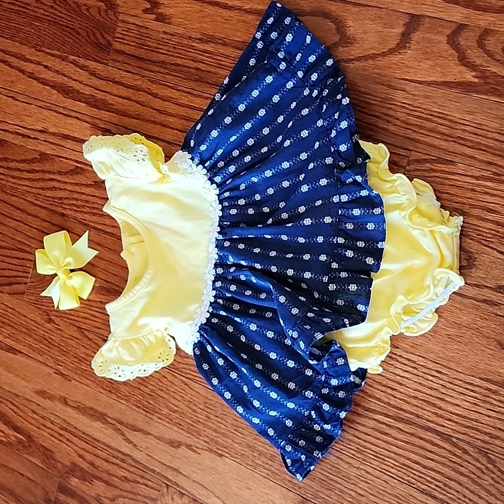 6 months Goodlad dress,bloomers, and head clip.